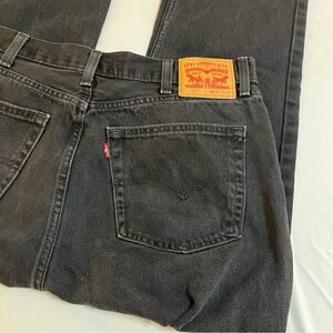 Levis Levi's mens 505 black Regular fit Straight jeans 100% cotton, 38x30